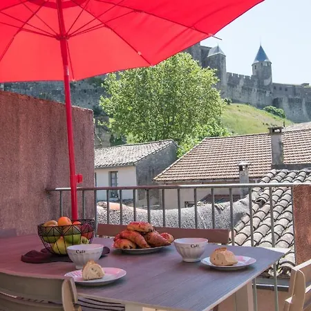 Le Saint Gimer, Terrasse Privee Avec Vue Cite Carcassonne